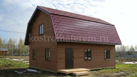 Строительство дома из бруса по проекту ДБ-34 Коломна