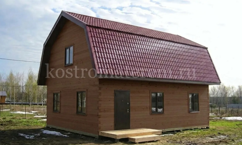 Строительство дома из бруса по проекту ДБ-34 Коломна