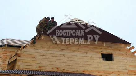 Строительство дома из бруса по проекту ДБ-50 Яхрома