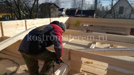 Строительство дома из бруса в п.им.Воровского Московская область