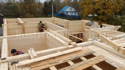 Строительство дома из клеенного бруса в п. Волга